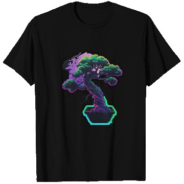 Discover Synthwave Bonsai Tree T Shirts
