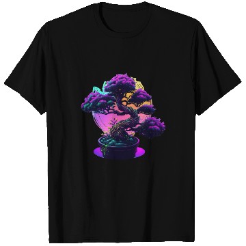 Discover Synthwave Bonsai Tree T Shirts