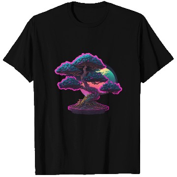 Discover Synthwave Bonsai Tree T Shirts