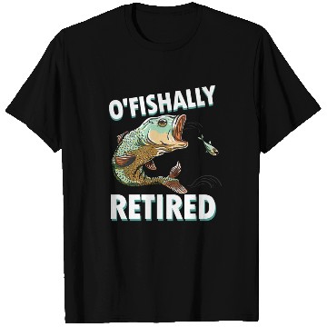 Discover Ofishally Retired Fishing Retro Retirement Fishing T Shirts