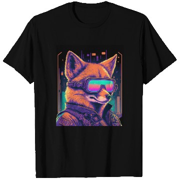 Discover Retro Futuristic Synthwave Fox T Shirts