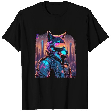 Discover Retro Futuristic Synthwave Fox T Shirts