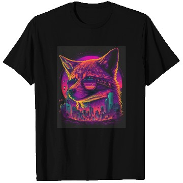 Discover Retro Futuristic Synthwave Fox T Shirts