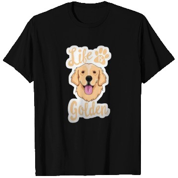Discover Golden Retriever Illustration Comic Graphics T Shirts