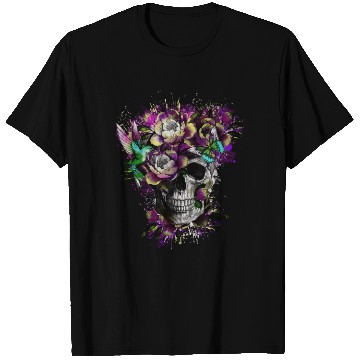 Discover Flower Skull Streetwear T Shirts