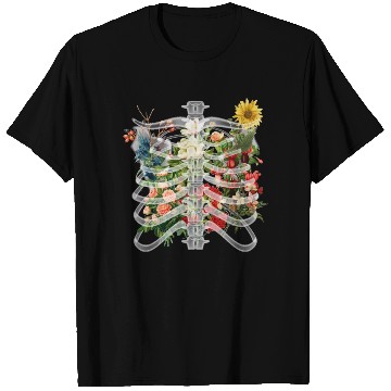 Discover Flower Skeleton Streetwear T Shirts