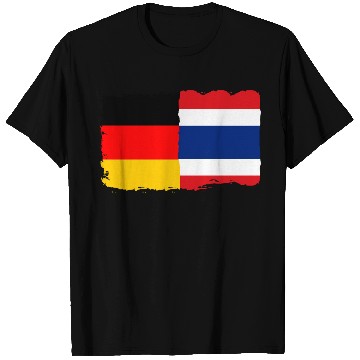 Discover Thailand Flag Germany Flag Half Thai Half German T Shirts