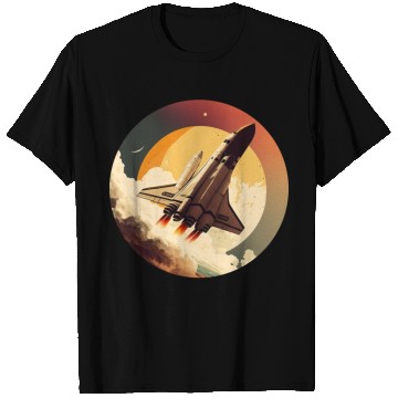 Discover Shuttle Space Ready To The Moon T Shirts