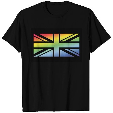 Discover Union Jack / Rainbow Flag (Britain / UK / Poster) T Shirts