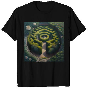 Discover A garden with hedges and flowers T Shirts