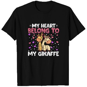 Discover Valentines Day My Heart Belong to My Giraffe Boys T Shirts