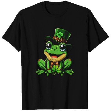 Discover Lucky Frog St. Patrick's Day Top Hat T Shirts