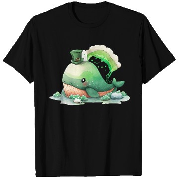 Discover St Patrick's Day Irish Cute Whale Saint Patrick T Shirts
