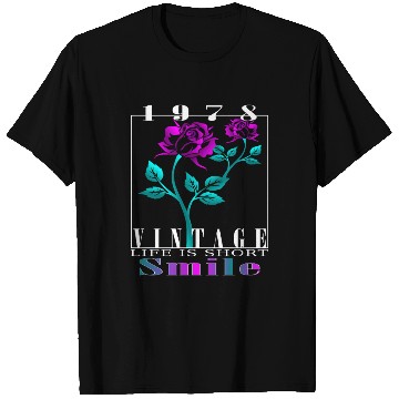 Discover 1978 Born Vintage Rose Gift T Shirts