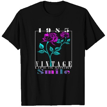 Discover 1985 Born Vintage Rose Gift T Shirts