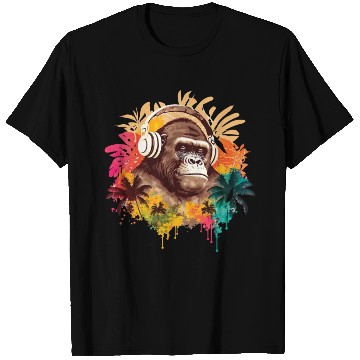 Discover Gorilla DJ Music T Shirts