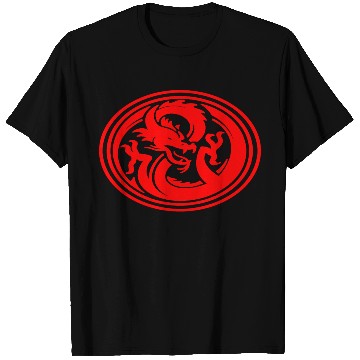 Discover Dragon Emblem T Shirts Round Red Dragon T Shirts bad d