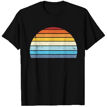 Discover Vintage Distressed Retro Sunset | Red Yellow Blue T Shirts