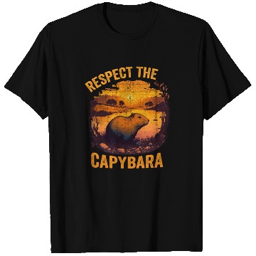 Discover Respect The Capybara Animal Humor Capybara Lover T Shirts