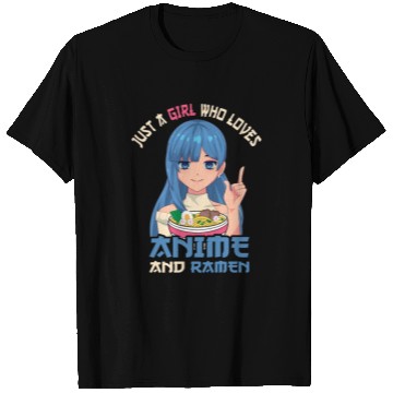 Discover Just a girl who loves anime ramen T Shirts
