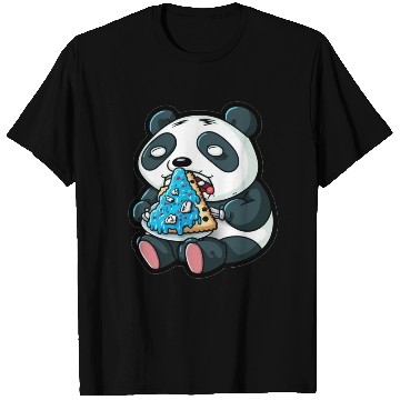 Discover Sweet Panda: Eat Biscuits with Cream T Shirts