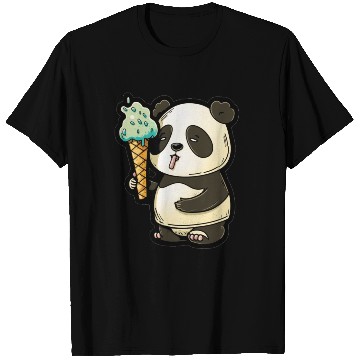 Discover Sweet Panda: Eat Ice Cream T Shirts