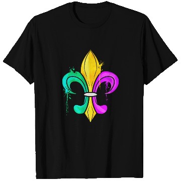 Discover Green, Golden and Purple Fleur De Lis T Shirts