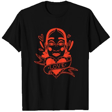 Discover Love Portrait - Heart Red T Shirts