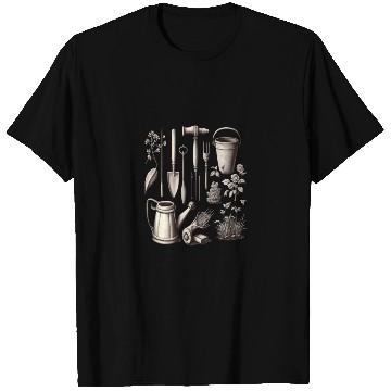 Discover Florist Gardener Dad Grayscale Gardening Tools T Shirts