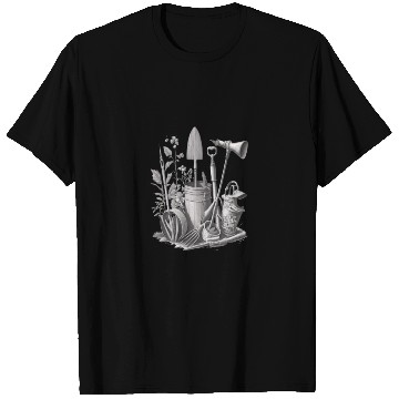 Discover Florist Gardener Dad Grayscale Gardening Tools T Shirts