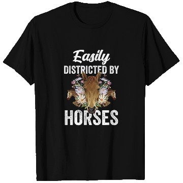 Discover Easily Distracted By Horses Riding Rider Horse T Shirts