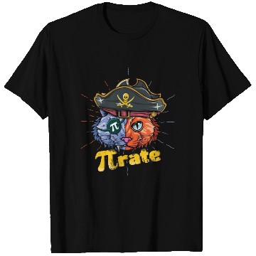 Discover Love Pi Pirate Cat Math Holiday Mathematics Pi Day T Shirts