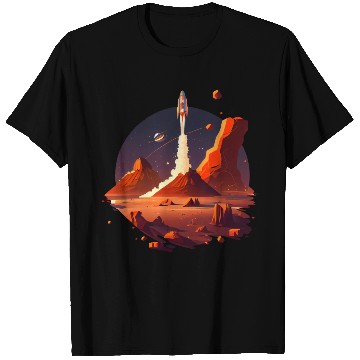 Discover Vintage Space Science Mars Fiction Geek Solar T Shirts