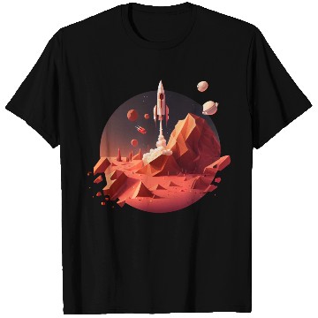 Discover Vintage Space Science Mars Fiction Geek Solar T Shirts
