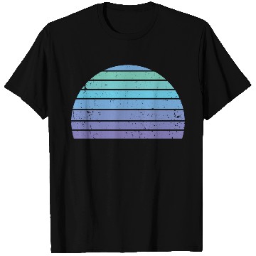 Discover Vintage Distressed Retro Sunset - Blue | Purple T Shirts