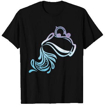 Discover Aquarius Zodiac Air Sign Water Bearer Logo T Shirts