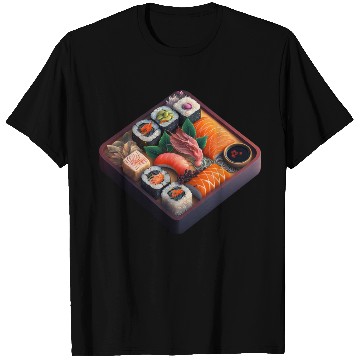 Discover Realistic Sushi On Table T Shirts