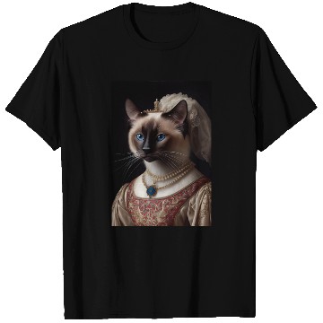 Discover Balinese Queen Bobtail Cat Breed Portrait Royal Re T Shirts