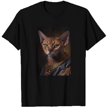 Discover Abyssinian King Cat Breed Portrait Royal Renaissa T Shirts