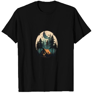 Discover I Love Camping Cool Camping Trip Big Moon T Shirts