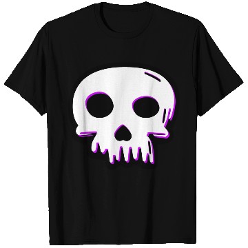 Discover 2D Vector Cartoony Synthwave Skull T Shirts