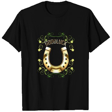 Discover Good Luck With A Golden Horseshoe For Irish St T Shirts
