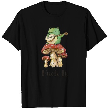 Discover Cottagecore Toad Playing Guitar T Shirts