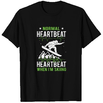 Discover Normal Heartbeat funny skiing T Shirts design