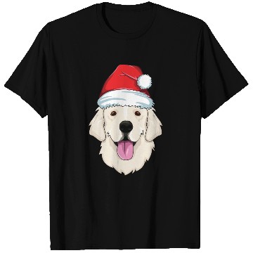 Discover Blond Golden Retriever Santa Hat Cute Christmas T Shirts