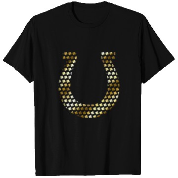 Discover Golden Shamrocks Forming A Horseshoe On St T Shirts