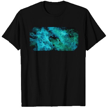 Discover Bright 3D AZURE GREEN NEBULA T Shirts