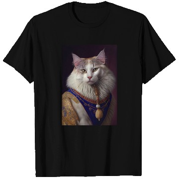 Discover Turkish Angora Cat Breed Portrait Royal Renaissanc T Shirts