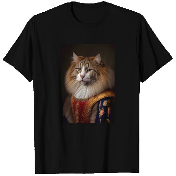 Discover Norwegian Forest Cat Breed Portrait Royal Renaissa T Shirts
