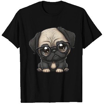 Discover Sweet cute cartoon pug T Shirts